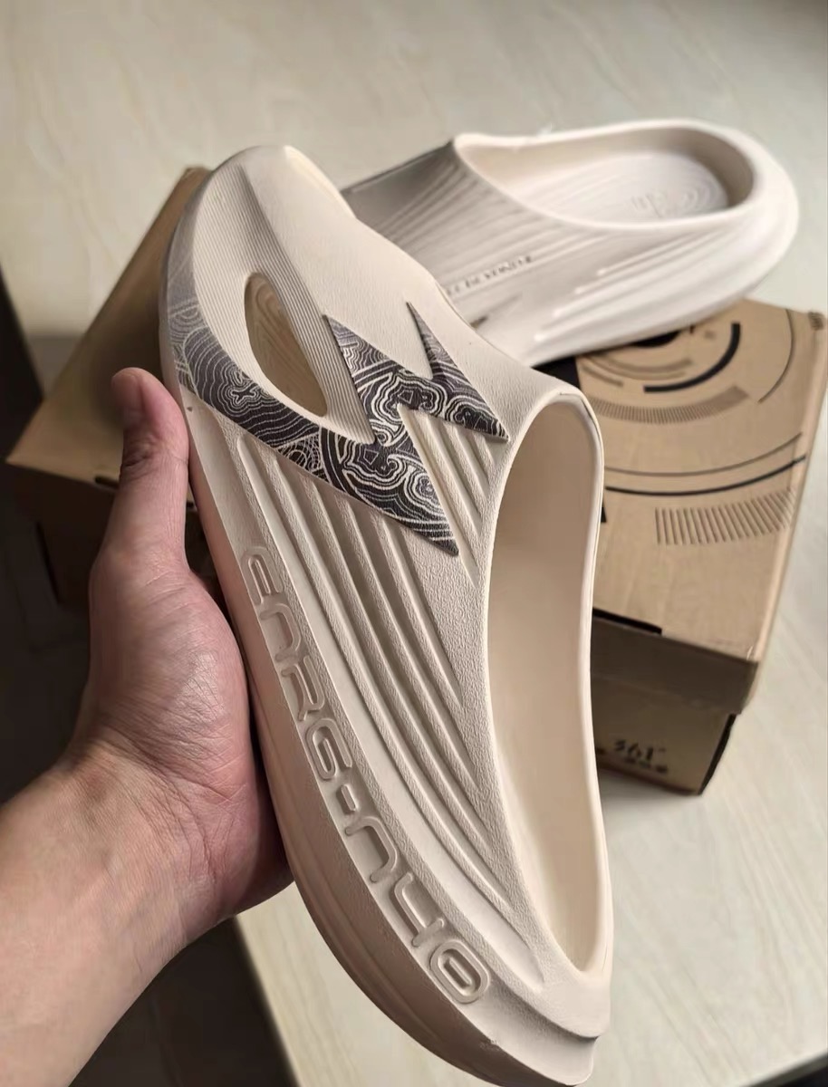 361° BIG3 舒适防滑休闲一字拖鞋672421104-2月球灰广东CZJ仓