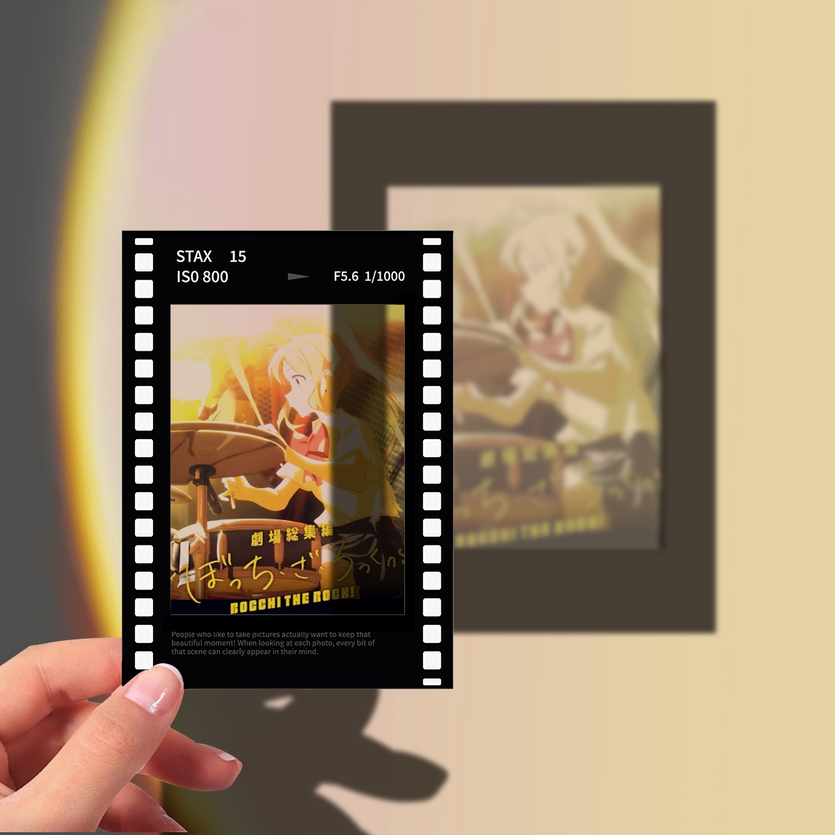 动漫孤独摇滚透明胶片拍立得仿黑胶款 总集篇伊地知虹夏65x90mm