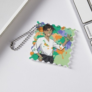 名侦探柯南邮票挂件亚克力透明二次元 钥匙扣挂件服部平次安室透柯