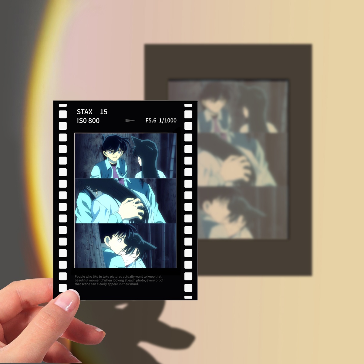 名侦探柯南65x90透明胶片拍立得仿黑胶迷宫的十字路口新一小兰