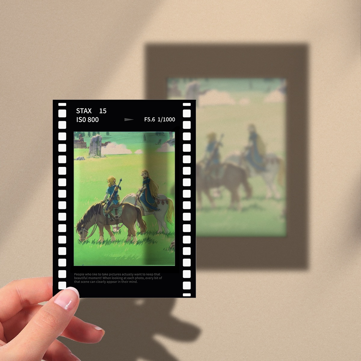 塞尔达传说65x90透明胶片拍立得仿黑胶荒野之息王国之泪林克