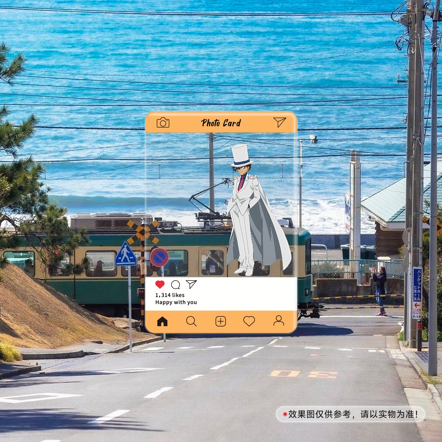 名侦探柯南百万美元的五棱星怪盗基德合影卡透卡二次元动漫周边