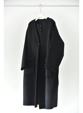 QINGQING一九二三｜‘全羊毛大衣’ 百搭长款宽松双面羊毛呢外套