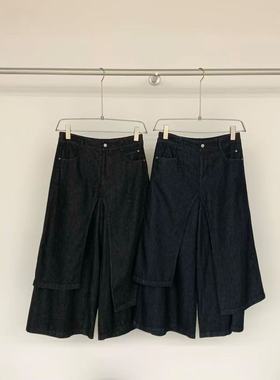 QINGQING一九二三｜叠层双门设计感 洗水牛仔 日系精梳牛仔裤