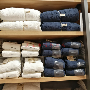 MUJI格纹泡泡纱床垫国内代购被套