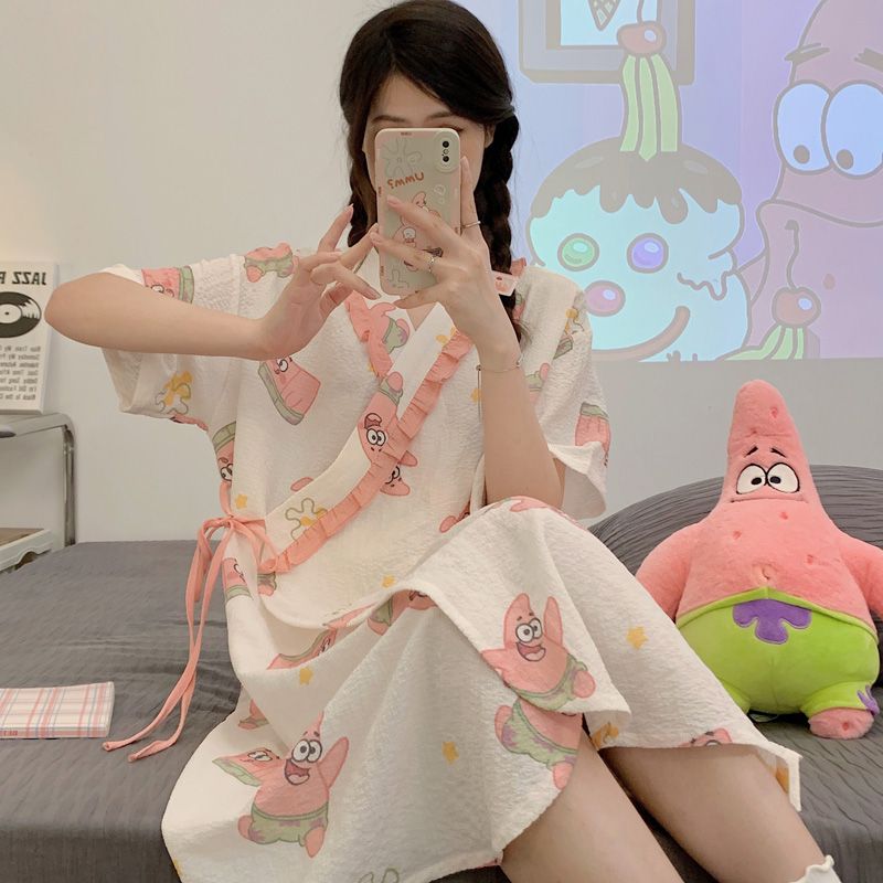 少女可爱卡通日系和服短袖睡裙
