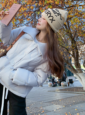 首发现货主推爆款羽绒服针织领短款羽绒服2D044-698-P285-K428