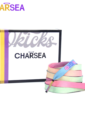 CHARSEA高贵灵魂21ss 适配AJ1AF1超仙棉花糖渐变鞋带扁空军一号