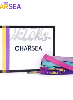 CHARSEA高贵灵魂20ss 适配AJ1AF1原装紫色绿色渐变时尚潮流鞋带扁