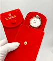 Watch Velvet Bag Red with Logo