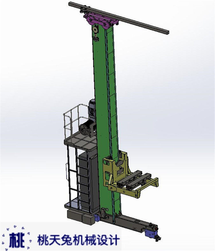 堆垛机机构图 3D图 机械设计素材3D模型参考资料