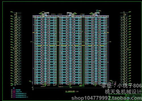 某框架结构高层住宅楼建筑施工图-41000平B1-F26-26张CAD图