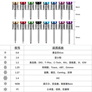 牙科种植修复工具万能修复工具盒口腔盒奥齿泰韩系螺丝刀扭力扳手