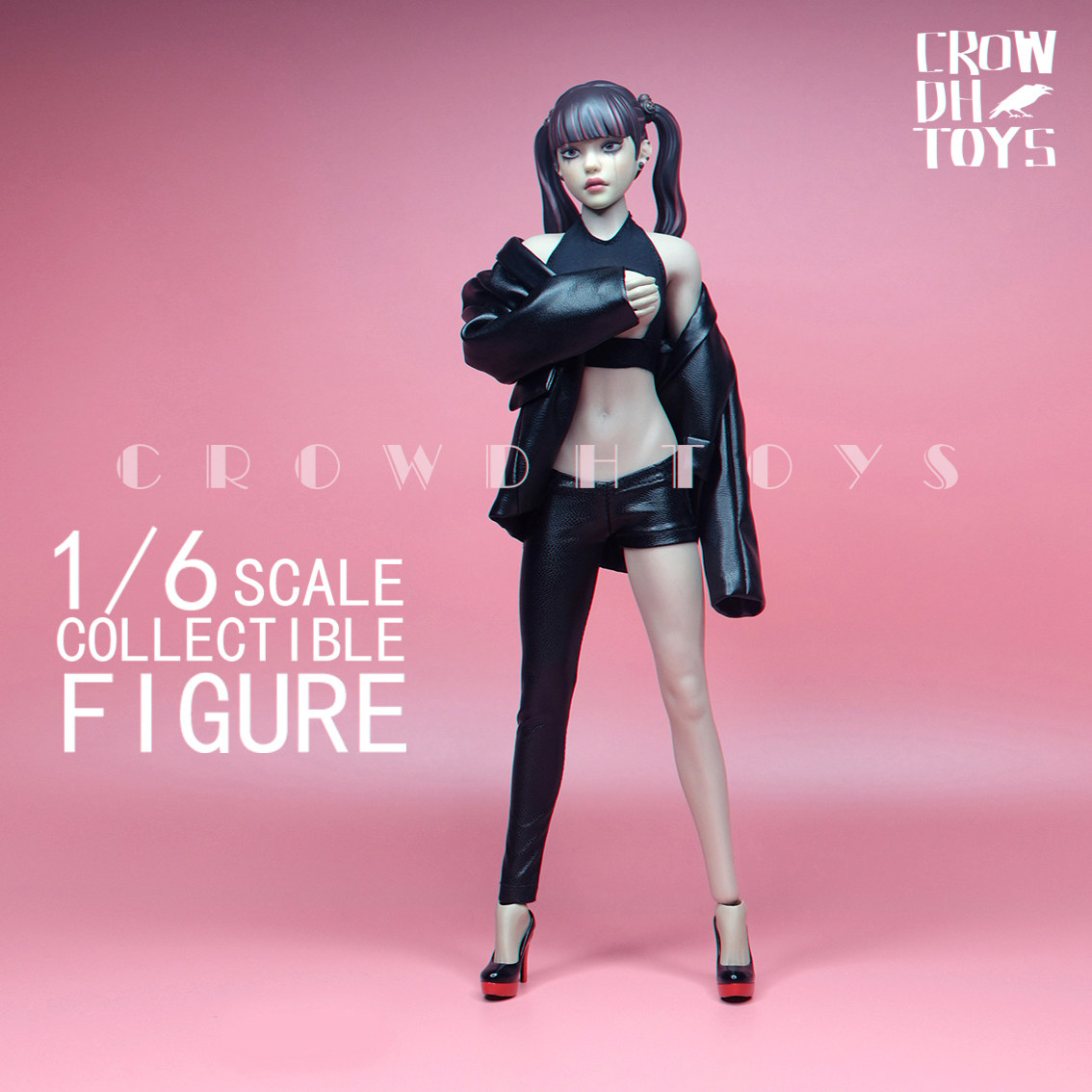 1/6 兵人 crow dh toys 潮流 女素体 包胶素体 皮裤(不包含模特