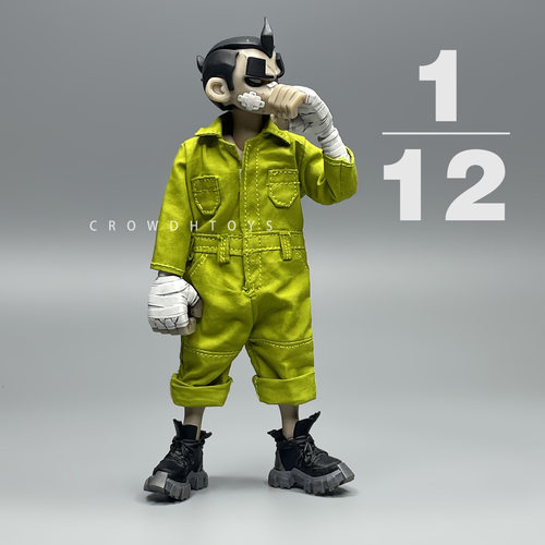 1/12兵人6寸人偶 CROWDHTOYS 连体 服D_ONE 黑角龙 牙仔