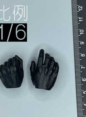 1/6 兵人 threezero 原装 12寸  手型 一对 手套手 黑色手型