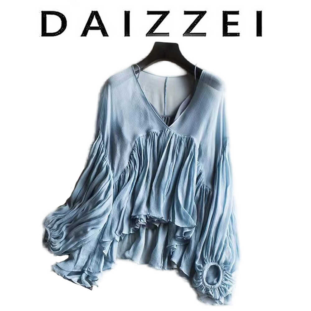 仙女飘逸真丝宽松长袖衬衫女上衣