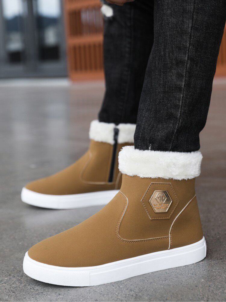 NORTHEAST SNOW BOOTS MENS KING-SIZE MENS SHOES WINTER VELVET WARM 45 LARGE MENS BOOTS 46 COTTON SHOES 47 COTTON BOOTS