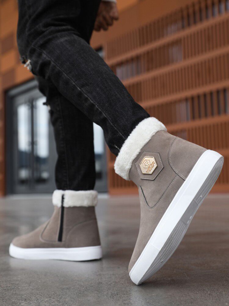 NORTHEAST SNOW BOOTS MENS KING-SIZE MENS SHOES WINTER VELVET WARM 45 LARGE MENS BOOTS 46 COTTON SHOES 47 COTTON BOOTS