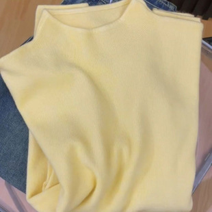 小立领奶fufu软糯针织打底衫女春秋冬保暖内搭修身半高领毛衣上衣