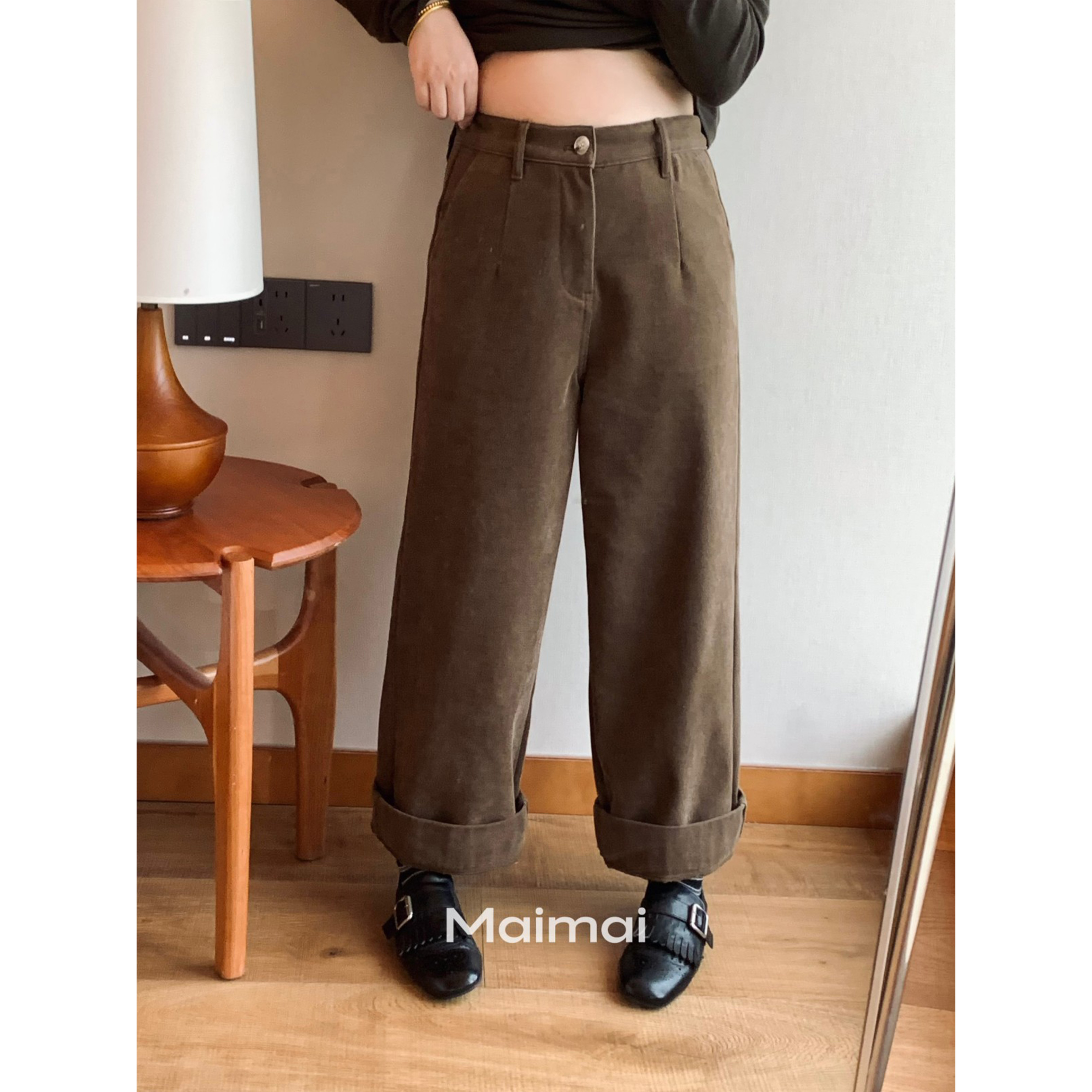 小众高冷纯欲慵懒风直筒牛仔裤