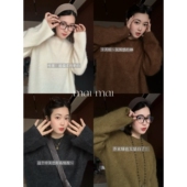 宽松慵懒气质显瘦纯色2025独特超好看毛衣 秋冬款 郑买买 四彩拼图