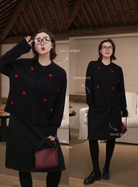 郑买买 甜心派送 秋冬季新款韩系ins风休闲慵懒设计开衫针织衫女