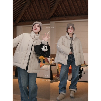 秋冬简约基础保暖轻装滑羽绒服女