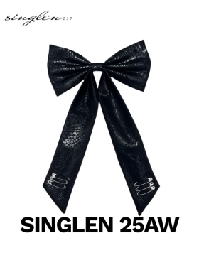 蛇年秀款SINGLEN 25AW Made in China高定秀感科技蛇纹蝴蝶结配饰
