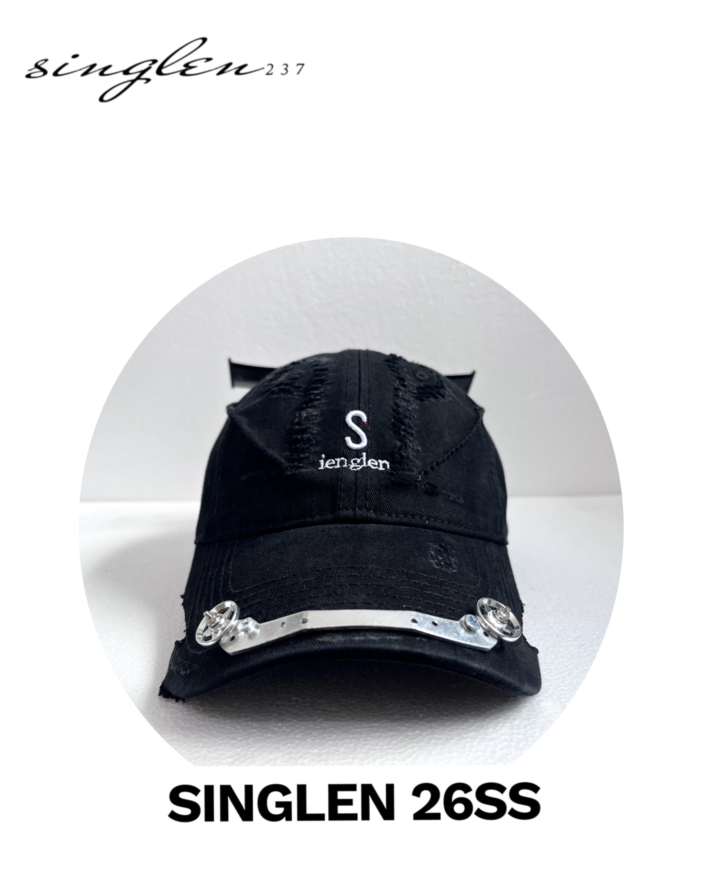 singlen 26ss｜先锋GT｜四驱赛车造型设计破坏做旧鸭舌帽