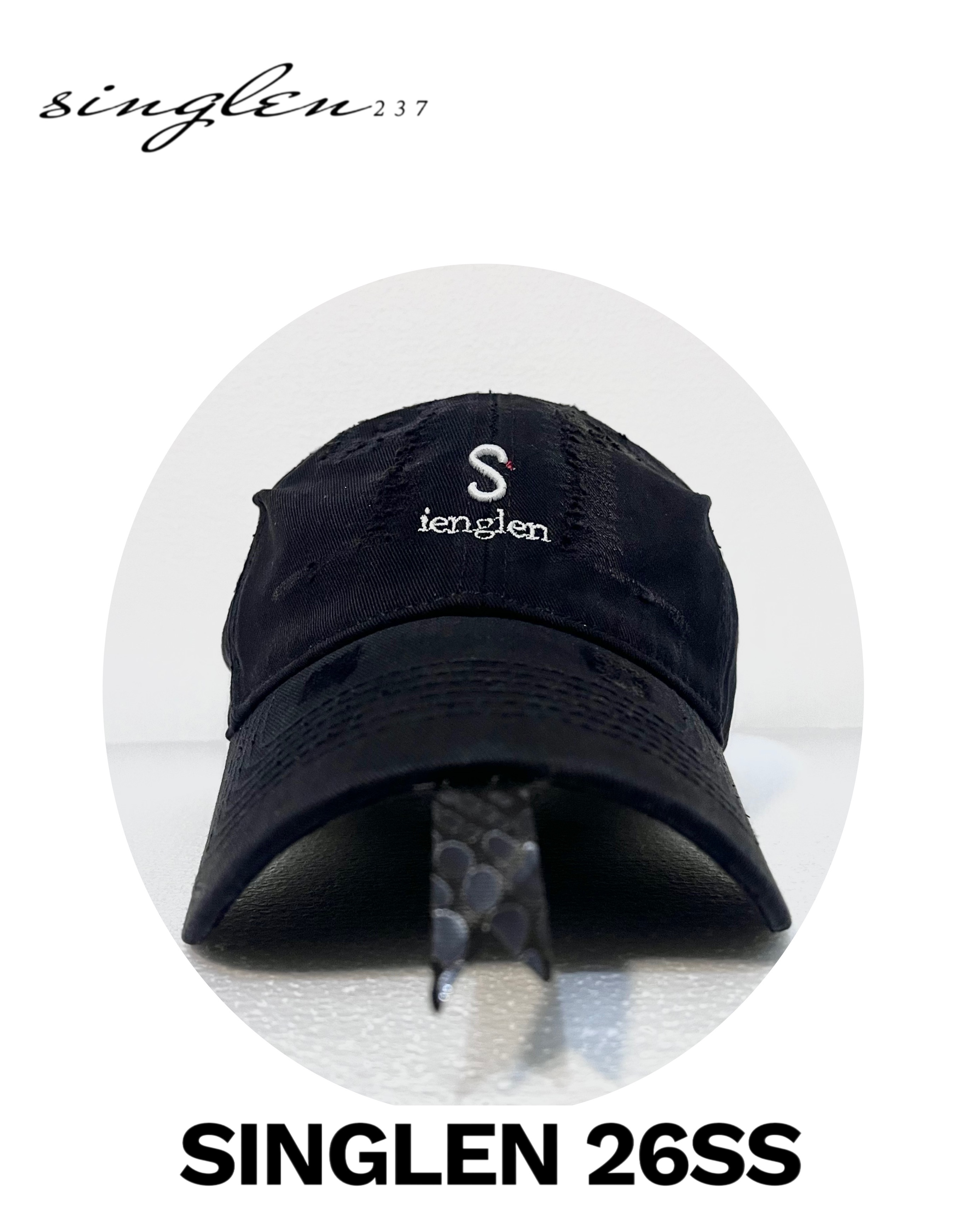singlen 26ss Made in China 黑化曼巴|秀感造型设计手工鸭舌帽