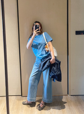 东大门H型显瘦圆领短袖舒适T恤女