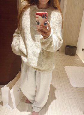 KOGIRL韩国东大门冬季慵懒风休闲宽松简约粗针毛衣软糯亲肤上衣女