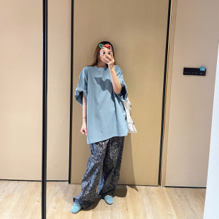 KOGIRL韩系东大门Oversize落肩廓形极简出街圆领宽松T恤上衣女春