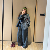 风舒适宽松休闲裤 KOGIRL春季 休闲工装 韩系廓形松弛感衬衫 女 新款