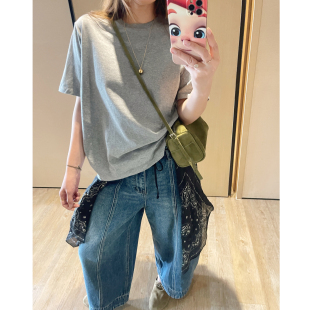 KOGIRL柔棉廓形松弛感休闲短袖上衣女韩系简约宽松显瘦亲肤舒适春