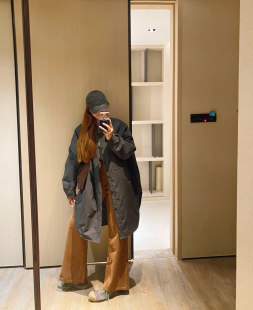 宽松休闲保暖长款 式 棉服外套女 韩系街头慵懒oversize衬衫 KOGIRL