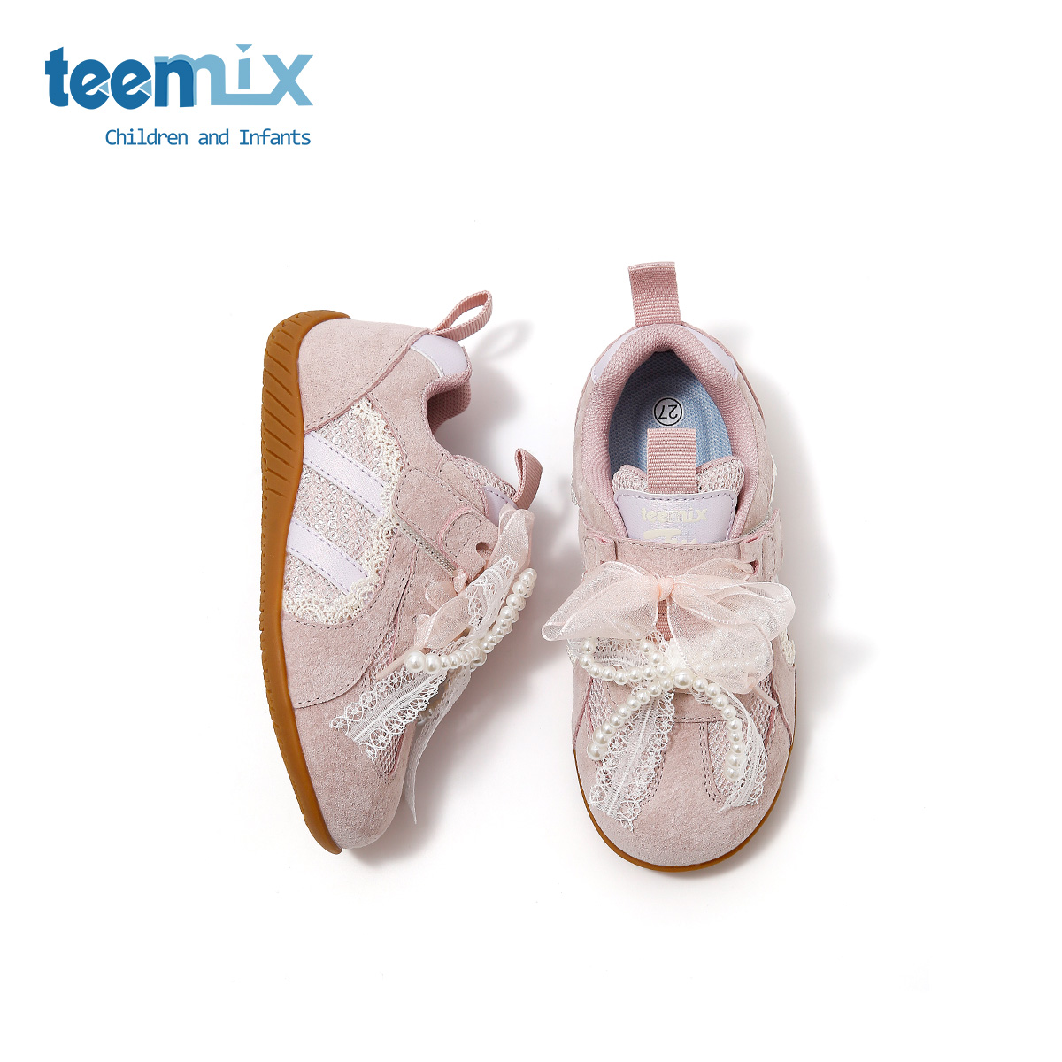 天美意童鞋2025年春秋新款小女孩休闲鞋子女童运动鞋女宝宝公主鞋