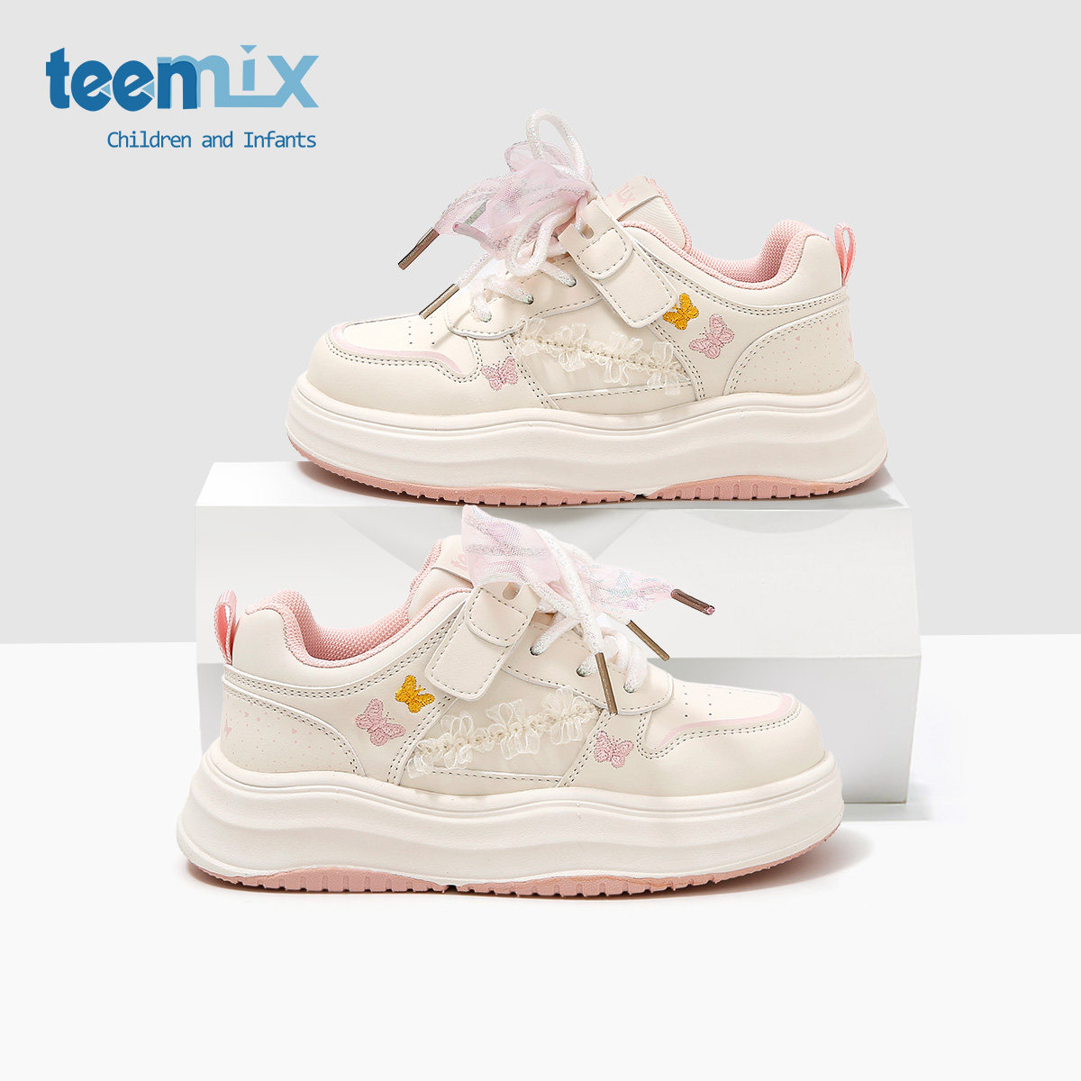 天美意童鞋2025年秋季新款女童休闲鞋丝带少女中大童女孩运动鞋,童鞋/婴儿鞋/亲子鞋,运动鞋,淘宝优惠券,粉丝福利购,淘宝优惠卷