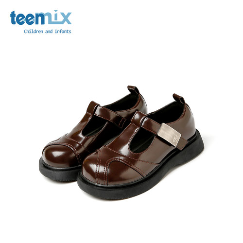 teenmix童鞋2025秋季新款女宝宝复古百搭鞋子中大童女孩休闲皮鞋