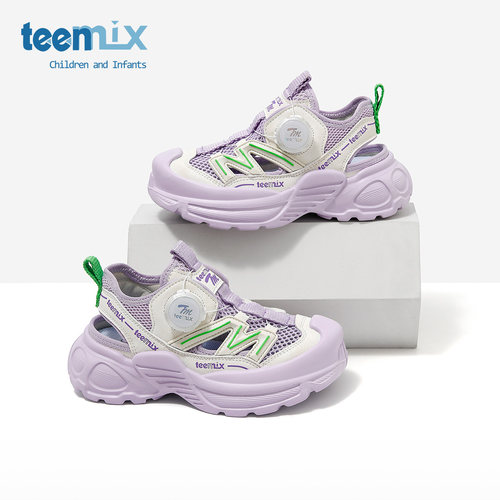 teenmix儿童2025夏季新款中大童女宝宝凉鞋女童软底舒适休闲鞋子