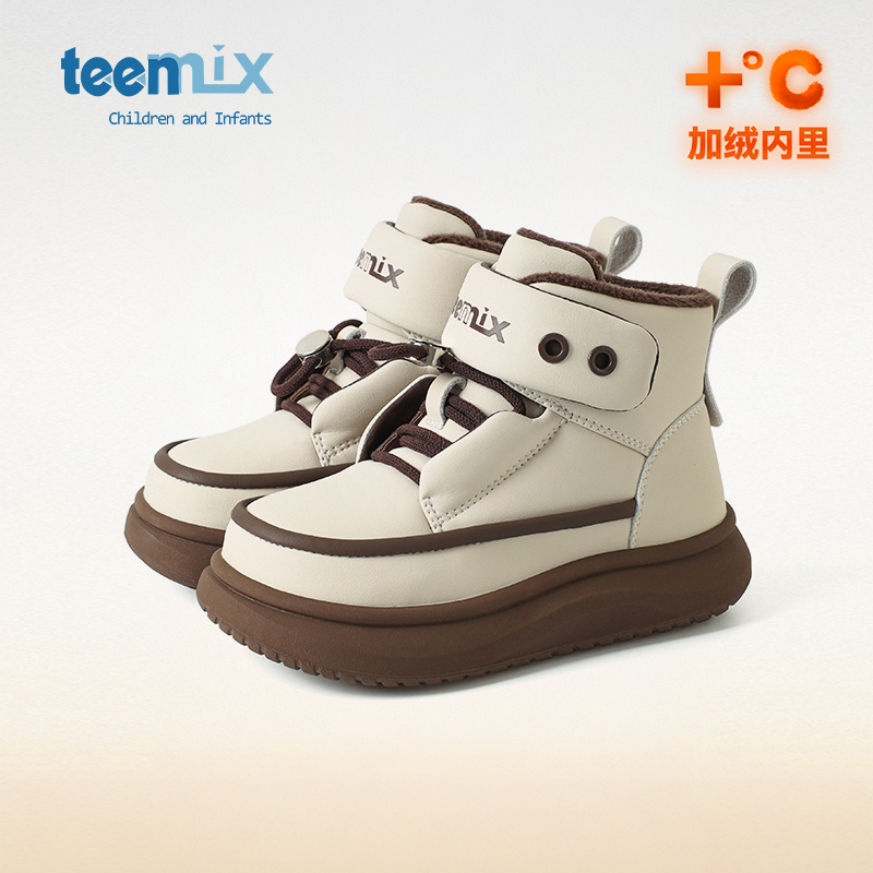 天美意冬季女童雪地靴保暖大童