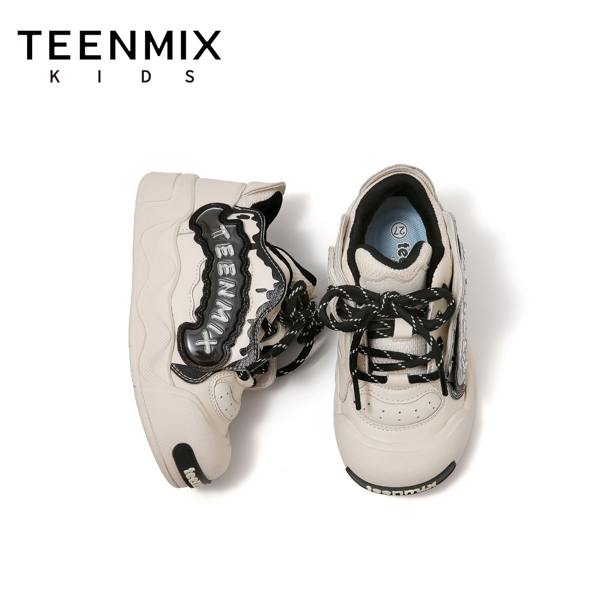 天美意童鞋2026年春秋新款女童男童中大童百搭老爹鞋厚底休闲潮鞋