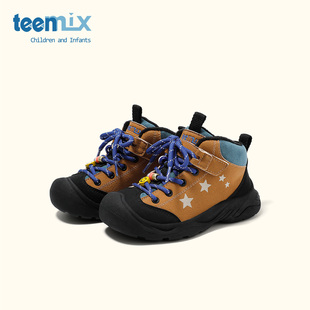 天美意童鞋儿童休闲鞋2026冬季新款女童加绒二棉鞋男童户外运动鞋