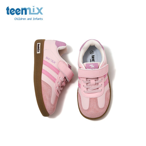 天美意童鞋2025春秋新款女童德训鞋休闲潮鞋男童百搭魔术贴老爹鞋