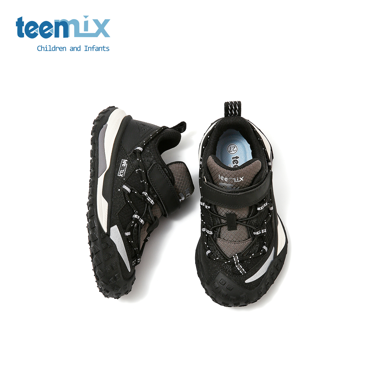 天美意童鞋2025春秋新款男童中大童户外运动鞋女童透气舒适休闲鞋