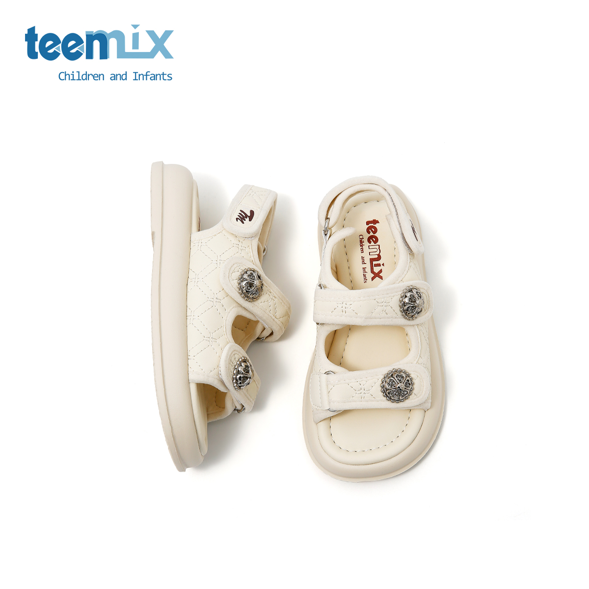 teenmix儿童2025年夏季新款凉鞋女童防滑软底沙滩鞋时尚休闲凉鞋