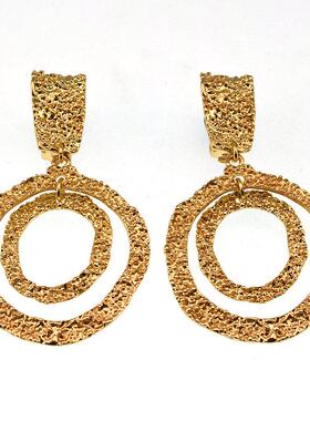 欧美外贸饰品 质感夸张个性麻面 无耳洞耳夹耳环耳坠女 190423