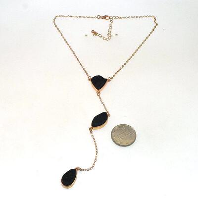 锁骨链气质质感几何水滴项链