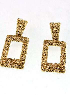 欧美外贸原单流行饰品 质感 麻面 个性简易 耳环耳坠女 190710